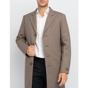 Пальто , размер 54-176, коричневый MISTEKS design. Цвет: коричневый