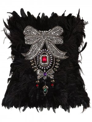 Декорированный топ-бюстье без бретелей Dolce & Gabbana. Цвет: черный