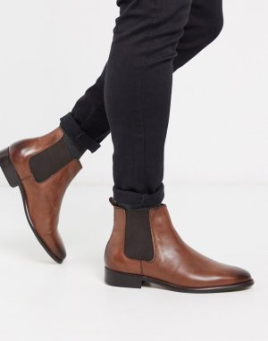 Коричневые кожаные ботинки челси -Коричневый WALK LONDON