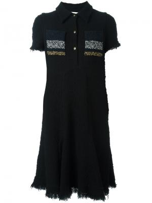 Платье-рубашка с короткими рукавами Sonia Rykiel. Цвет: чёрный