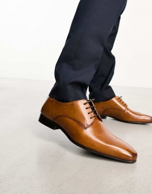 Светло-коричневые кожаные оксфорды на шнуровке Ben Sherman