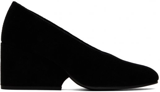 Черные бархатные туфли на танкетке Comme des Garçons
