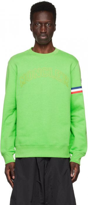 Зеленый свитшот с круглым вырезом Moncler