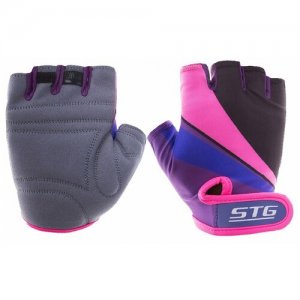 Велосипедные перчатки 909 p.M (фиолетово-черно-розовые) Х87909 STG. Цвет: розовый/фиолетовый/черный