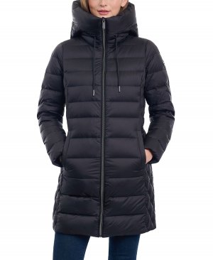 Компактное пуховое пальто Petite с капюшоном , черный Michael Kors