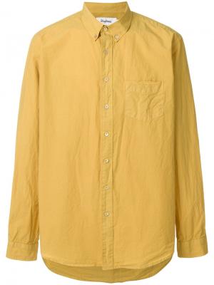 Классическая рубашка Leisure Schnaydermans. Цвет: жёлтый и оранжевый