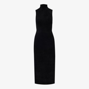 Трикотажное платье макси Lyndsey с высоким воротником, черный Proenza Schouler White Label