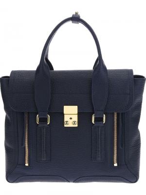 Кожаная сумка-портфель Pashli 3.1 Phillip Lim. Цвет: синий