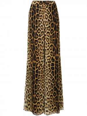 Расклешенные брюки с леопардовым принтом Moschino. Цвет: нейтральные цвета