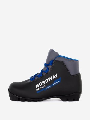 Ботинки для беговых лыж детские Narvik NNN, Черный Nordway. Цвет: черный