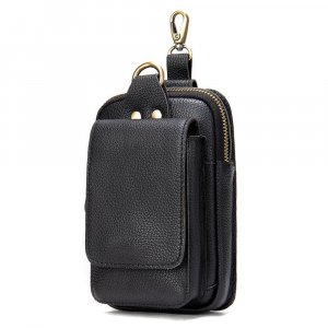 Мужская кожаная сумка, сумка для мобильного телефона, многофункциональная подвесная поясная VIA ROMA