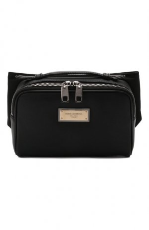 Комбинированная поясная сумка Dolce & Gabbana. Цвет: чёрный