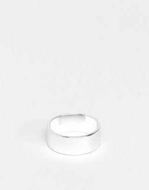 Широкое серебристое кольцо на мизинец -Серебристый ASOS DESIGN
