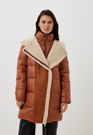 Куртка утепленная Снежная Королева. Цвет: коричневый