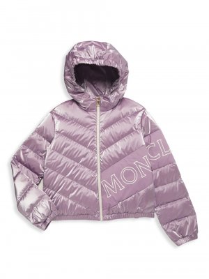 Стеганая куртка Little Girl's & с логотипом Vonnes , фиолетовый Moncler