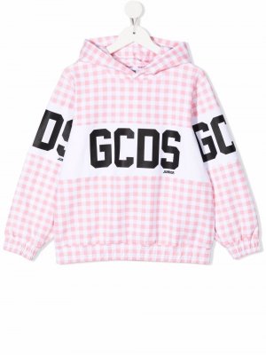 Logo-print pullover hoodie Gcds Kids. Цвет: розовый