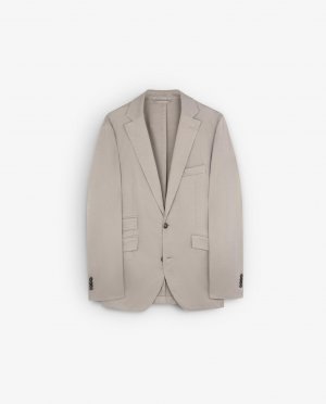 Мужской однотонный пиджак классического кроя серо-коричневого цвета , серо-коричневый Scalpers