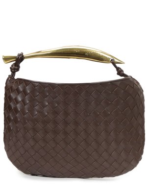 Сумка кожаная BOTTEGA VENETA. Цвет: коричневый