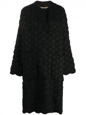 Polka dot knit cocoon coat Uma Wang. Цвет: черный