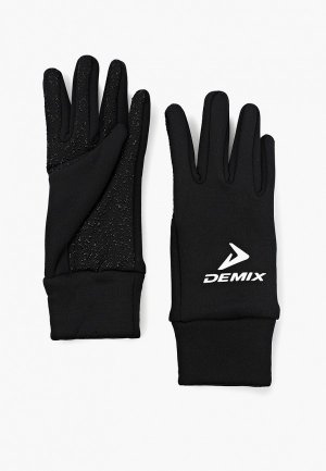 Перчатки футбольные Demix с противоскользящим покрытием.. Цвет: черный