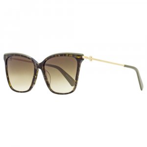 Women s Square Sunglasses LO683S 341 Tortoise Green Gold 56mm Longchamp