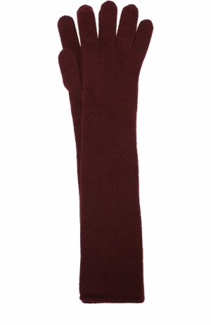 Удлиненные перчатки из кашемира Johnstons Of Elgin. Цвет: бордовый
