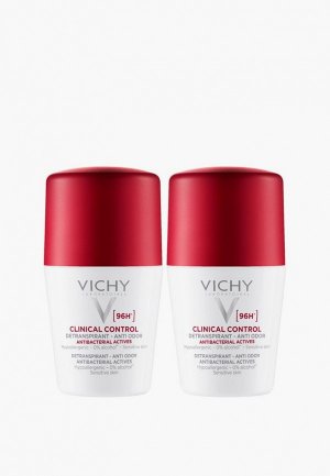 Дезодорант Vichy CLINICAL CONTROL 96 часов, 2х50 мл (-50% на 2-ой продукт). Цвет: прозрачный