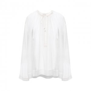 Шелковая блузка Dries Van Noten. Цвет: белый