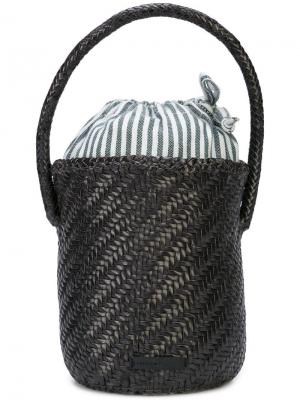 Плетеная сумка-ведро Loeffler Randall. Цвет: чёрный