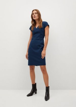 Короткое облегающее платье - Cofi7-n Mango. Цвет: глубокий темно-синий