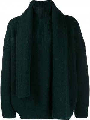 Джемпер с шарфом Jacquemus. Цвет: зеленый