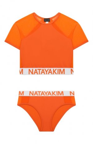 Раздельный купальник NATAYAKIM. Цвет: оранжевый