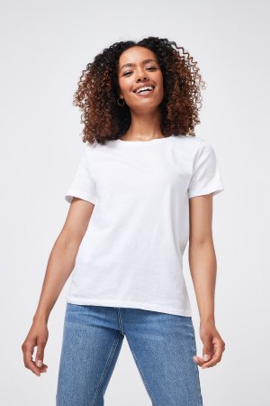 Винтажная футболка с круглым вырезом и короткими рукавами из натурального хлопка Gap, белый GAP