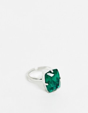 Кольцо с камнем -Зеленый Krystal London