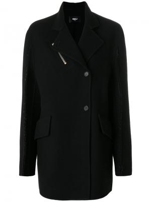 Объемное асимметричное пальто Yang Li. Цвет: чёрный