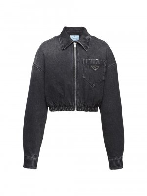 Джинсовая куртка-блузон, черный Prada
