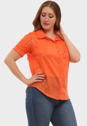 Рубашка XLady. Цвет: оранжевый