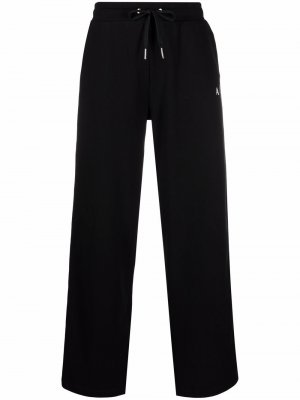 Прямые брюки с логотипом на лампасах Armani Exchange. Цвет: черный