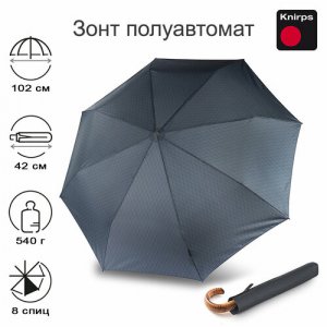 Зонт , серый Knirps. Цвет: серый/антрацит
