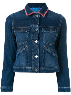 Джинсовая куртка Stockholm от Amanda Norgaard Mih Jeans. Цвет: синий
