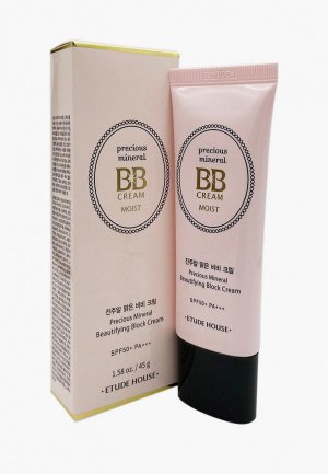 BB-Крем Etude Precious Mineral Beautifying Block Cream Moist SPF50+/PA+++ ванила, 45 г. Цвет: бежевый
