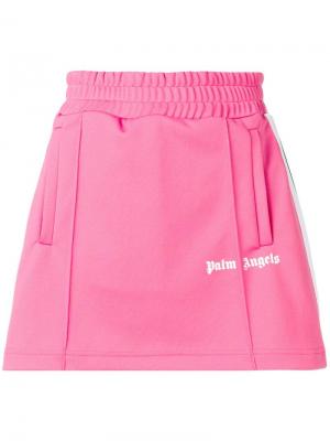 Спортивная юбка с лампасами Palm Angels. Цвет: розовый