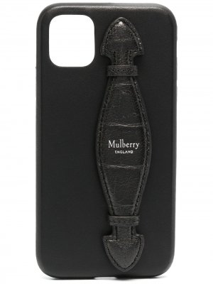 Чехол для iPhone 11 с тиснением под крокодила Mulberry. Цвет: черный