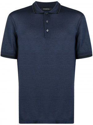 Рубашка поло с короткими рукавами Ermenegildo Zegna. Цвет: синий