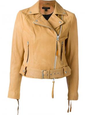 Байкерская куртка Holmedale b Muubaa. Цвет: коричневый