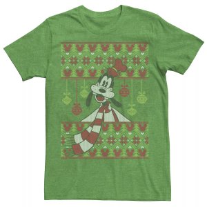 Мужская футболка в стиле рождественского свитера Goofy Disney