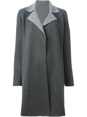 Однобортное пальто Akris. Цвет: серый