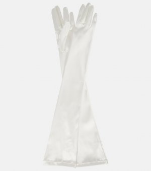 Свадебные атласные оперные перчатки , белый Vivienne Westwood