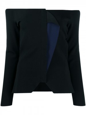 Блузка в стиле колор-блок Roland Mouret. Цвет: черный