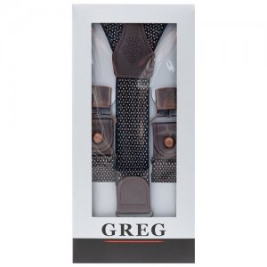 Подтяжки мужские в коробке GPrЯ-1-17, цвет Черный, размер универсальный GREG. Цвет: черный